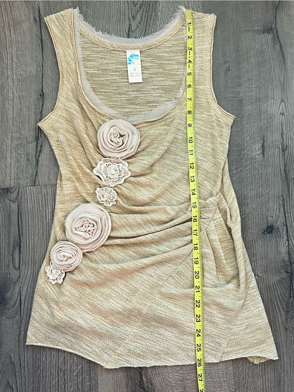 Anthropologie Floral Appliqué Tank Top - Picture 3 of 9